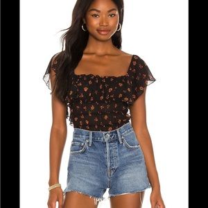 NEW free people Floral bodysuit